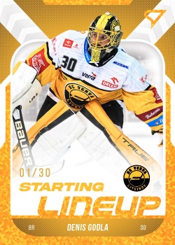 Denis Godla Litvinov Tipsport ELH 2022/23 SportZoo 2. serie Starting LINEUP 3rd PERIOD /30 #SL-73